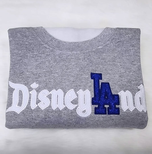 DLand Embroidered/ Glitter vinyl crewneck
